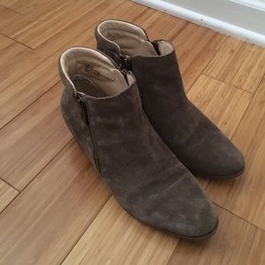Tan suede ankle boots