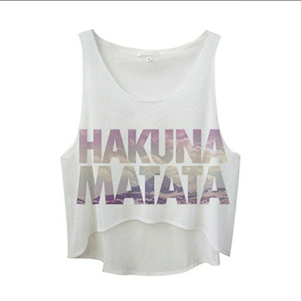 Hakuna Matata Crop Top ☉女 - Picture 2 of 2