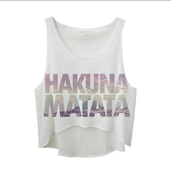 Hakuna Matata Crop Top ☉女 - Picture 2 of 2