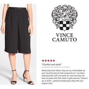 NWT High-Waisted Dressy Crepe Satin-Trim Pants