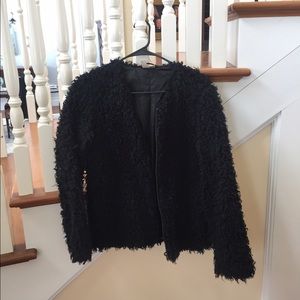 Black fur jacket