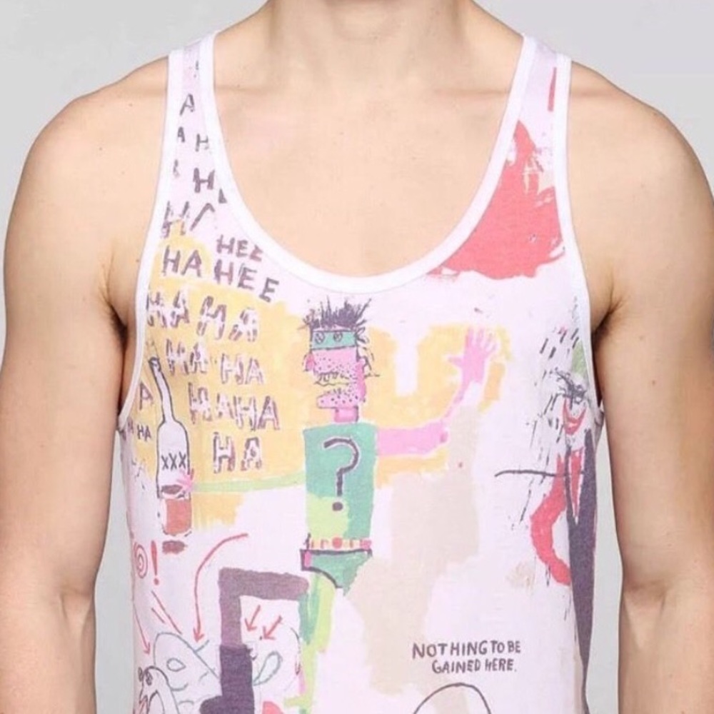 jean michel basquiat printed tank by Junk Food