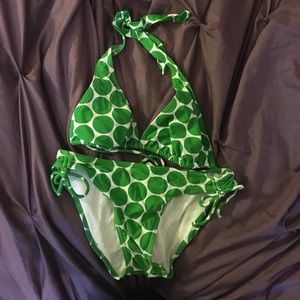 Green Polka Dot Swimsuit