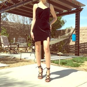 Vintage Black Velvet Dress