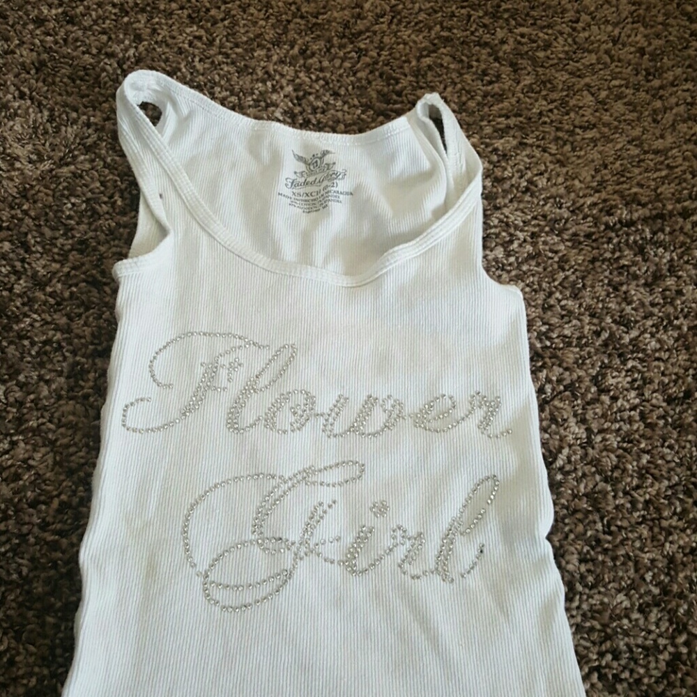 Flower Girl Bedazzled Tank (USED ONCE)