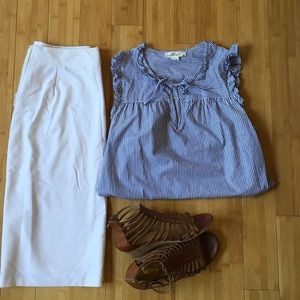 Vineyards vines striped blouse.