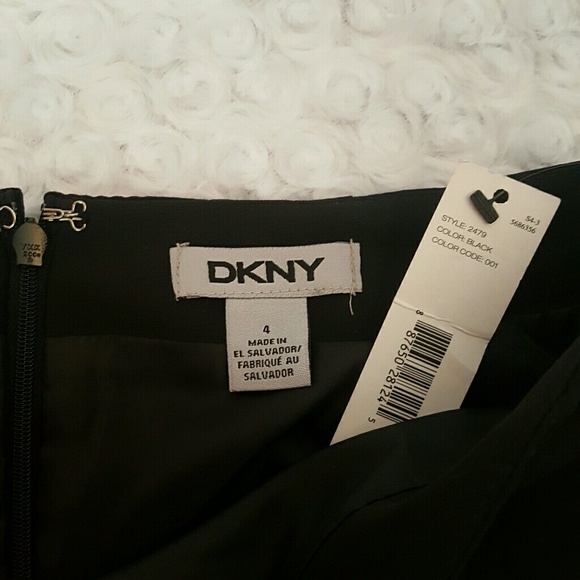 💰SOLD💰NEW Black DKNY Pencil Skirt w/Faux Leather - Picture 6 of 6