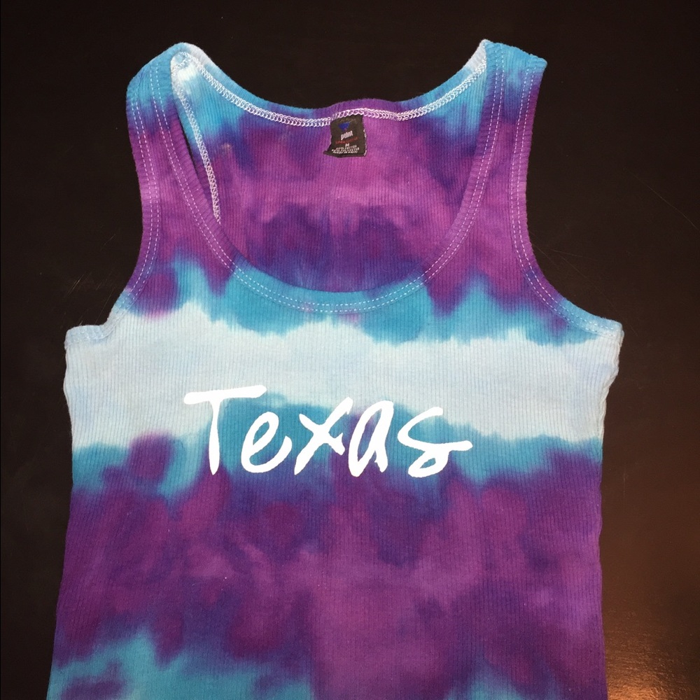 "TEXAS" Ribbed Tank Top • NWOT • MED