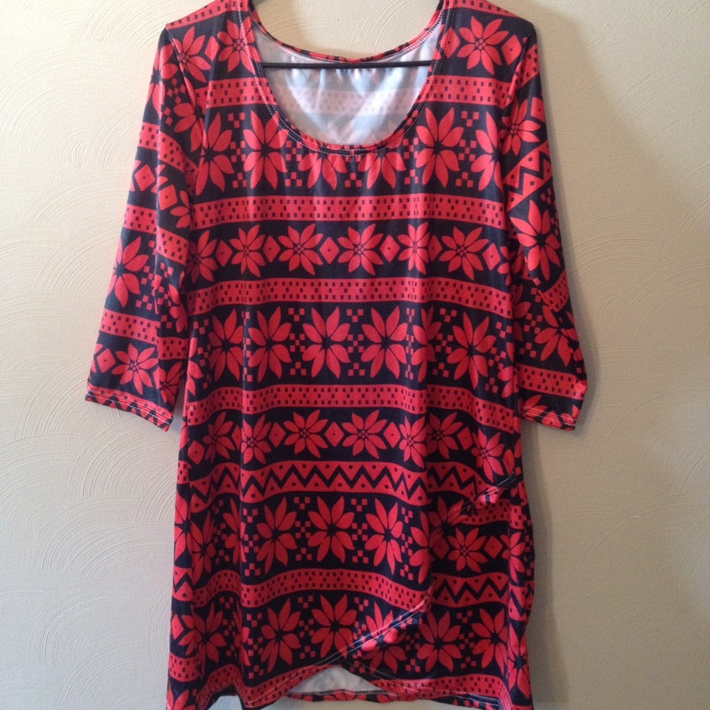 Red and black Short Dress