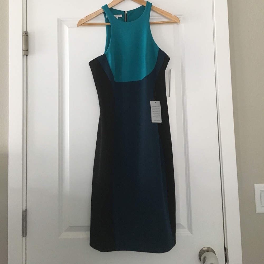 Maggy London Colorblock Racerback Dress, 8