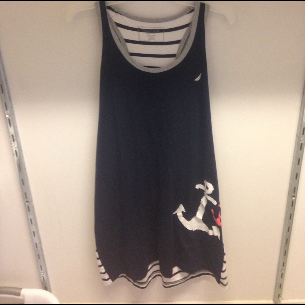 ✨MUST GO✨ Navy Blue and White Dress with Anchors