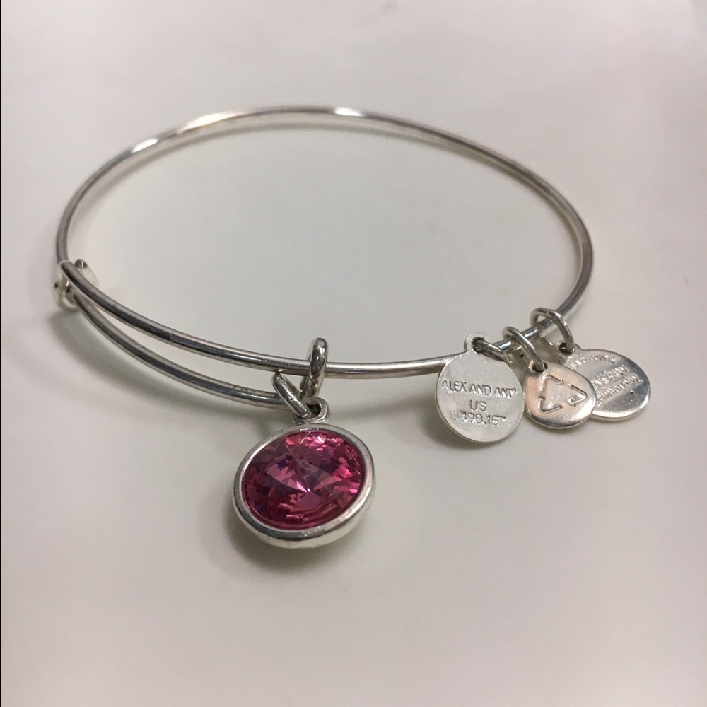 Alex and Ani October birth month charm bracelet