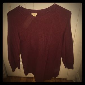 J Crew maroon size XS knit sweater