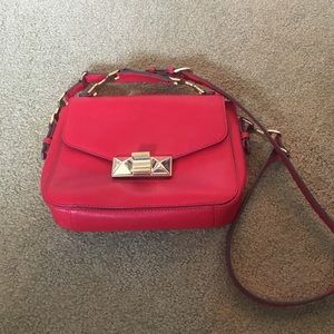 NWT Ann Taylor red leather bag