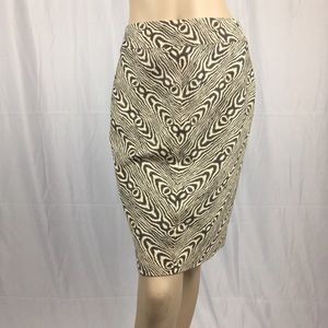 Anthropologie Wood Grain Pencil Skirt