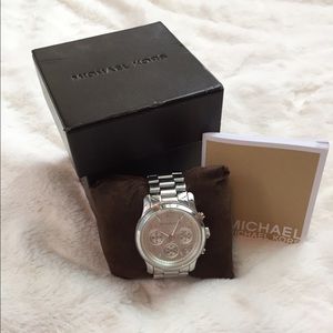 Michael Kors Silver Chronography Watch