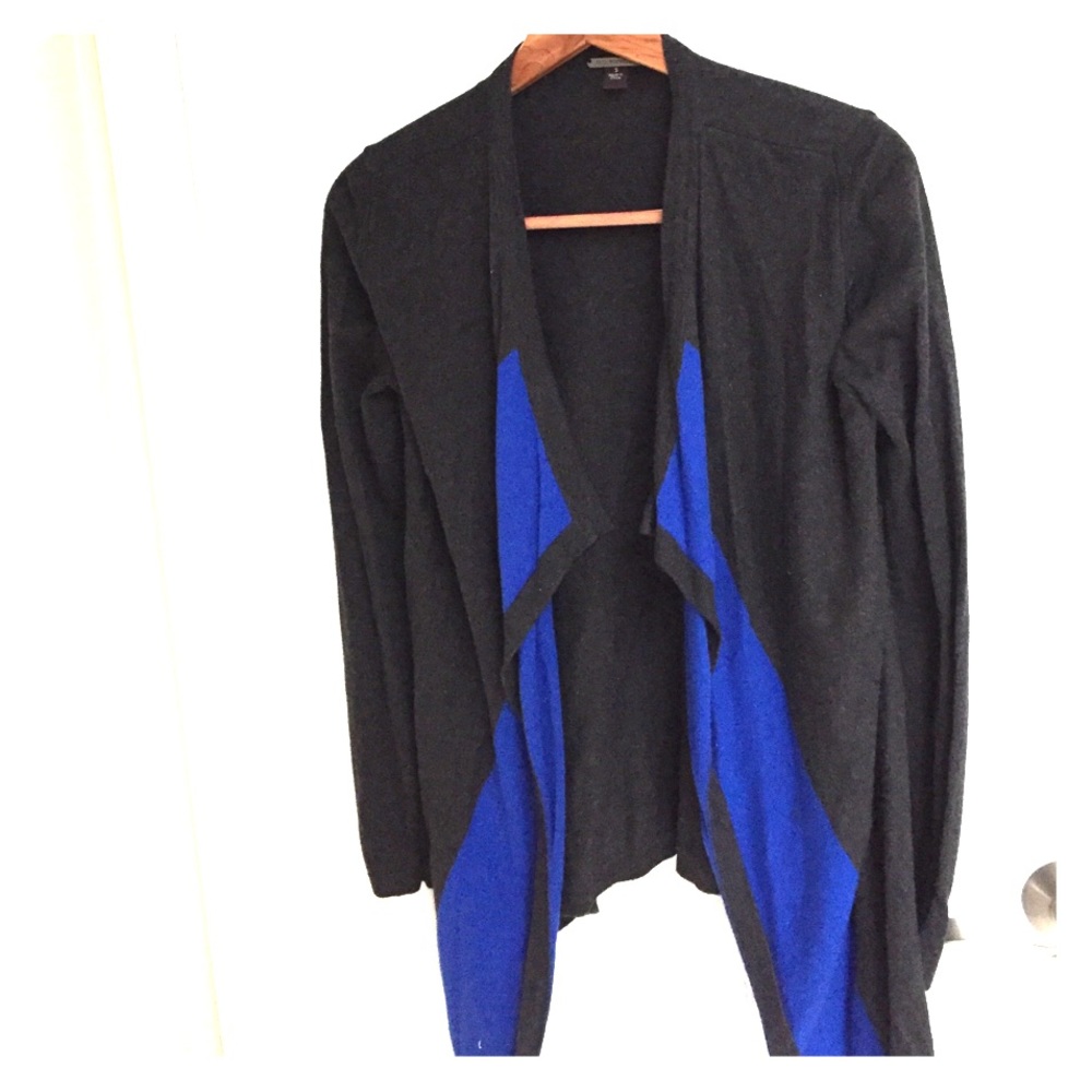 Dana buchman Gray and blue cardigan
