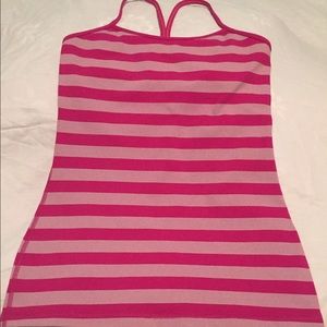 Pink lululemon Power Y Tank!