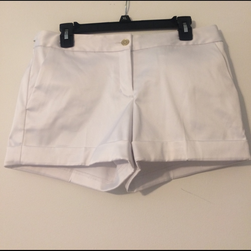 Brand new! Express satin white shorts