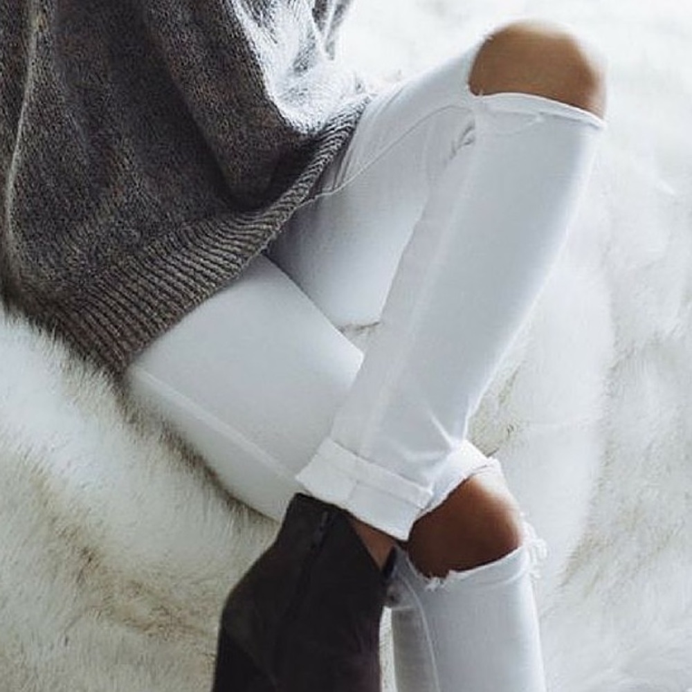 White Free People Jeans