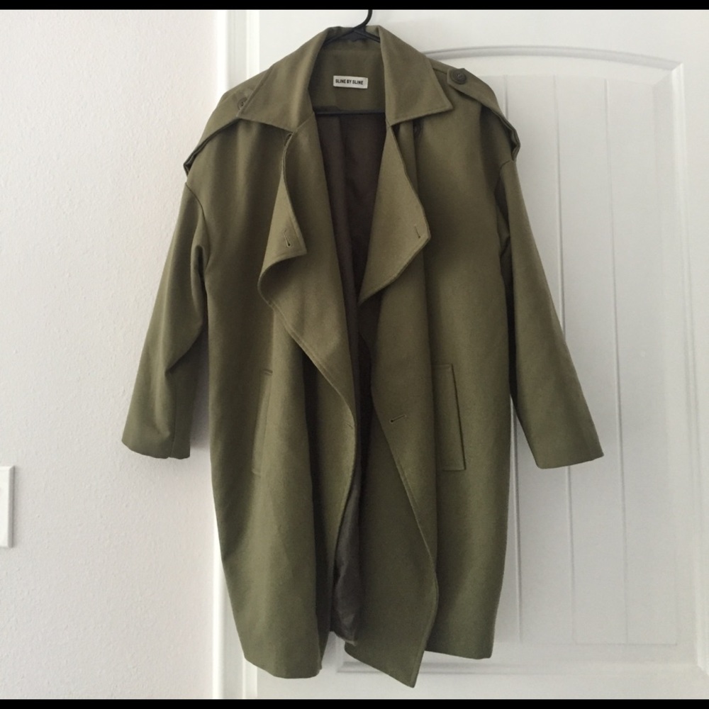 Olive Green Oversized Coat
