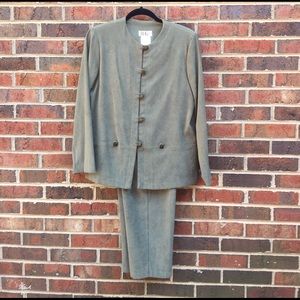 Blazer and pant set.