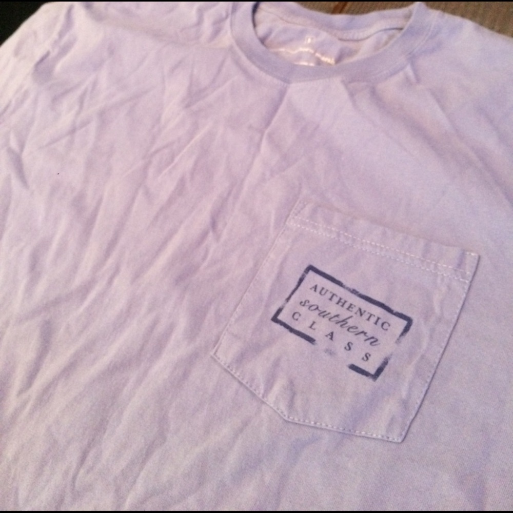 Men's Southern Marsh purple pocket short sleeve
