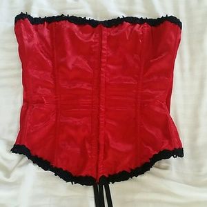 Lace back red corset size 36