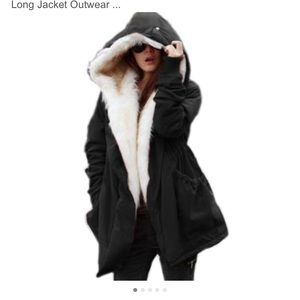 Black Hooded Coat - New with tags