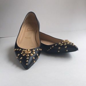 Christian Louboutin Door Knock Leather Ballet Flat