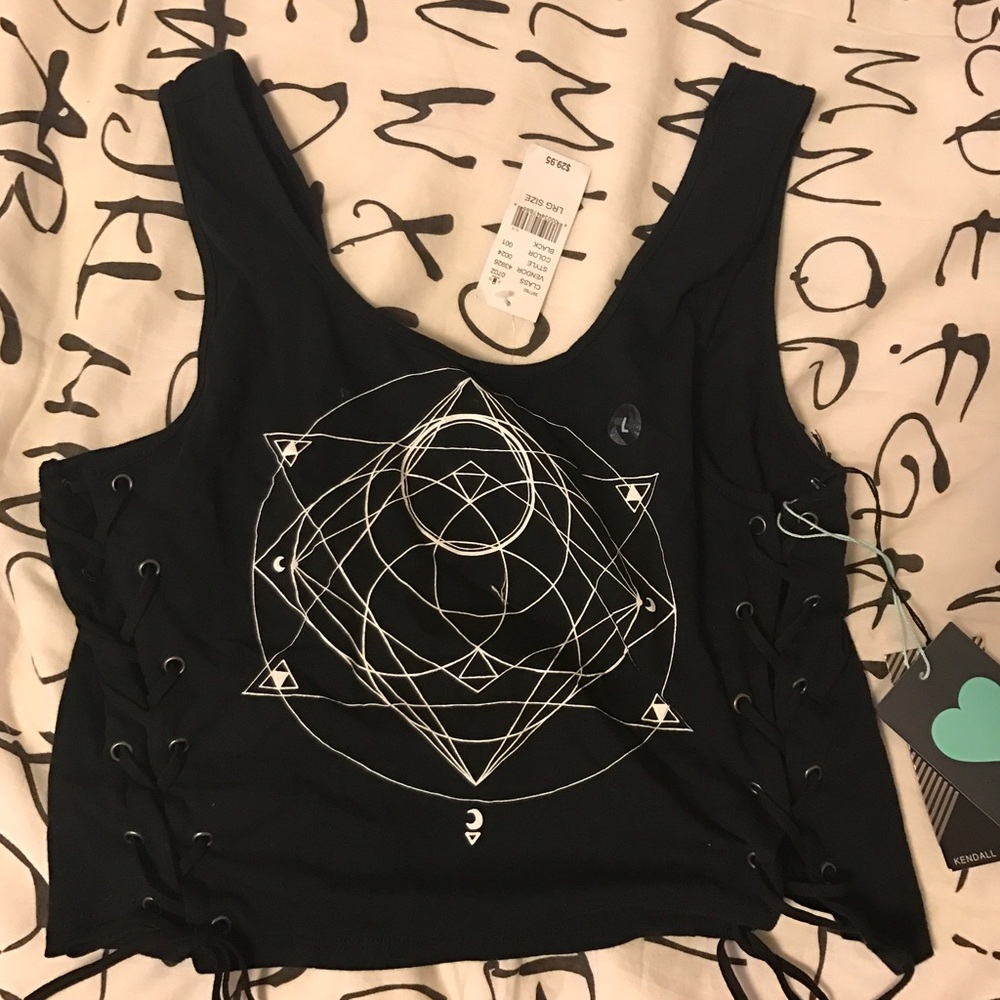 Kylie's Favorites black tank top/crop top