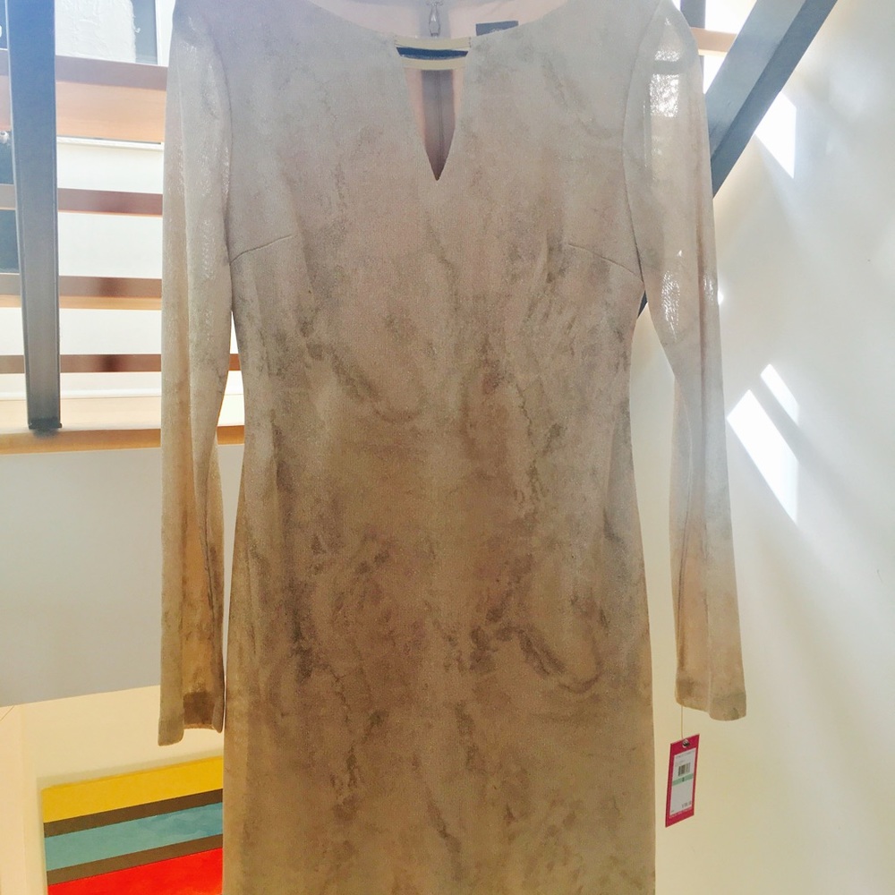 Vince Camuto cocktail dress,gold; MSRP $138.00