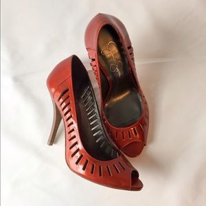 Jessica Simpson red heels.