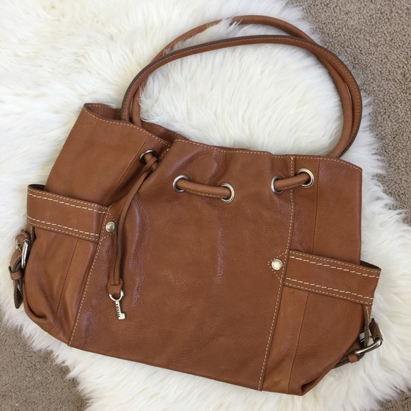 FOSSIL | Tan Leather Handbag NWOT - Picture 3 of 4