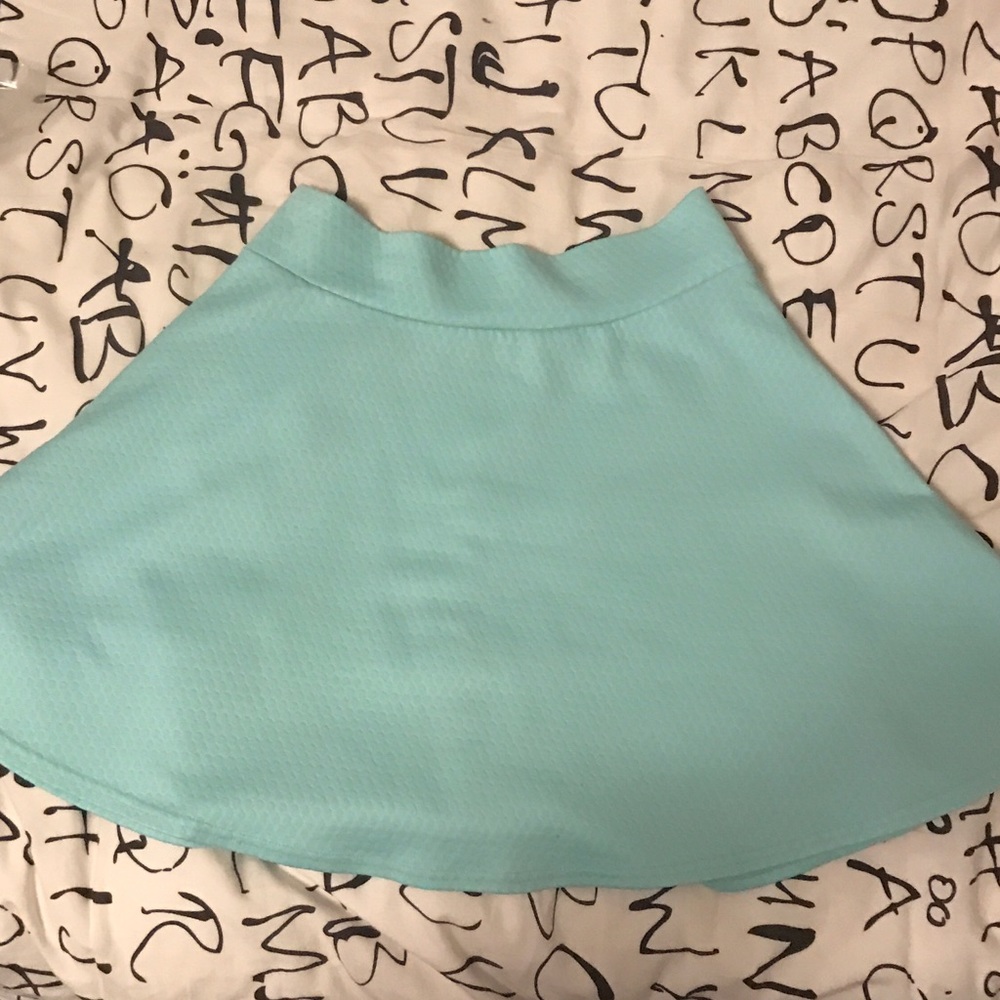 Aqua blue skirt