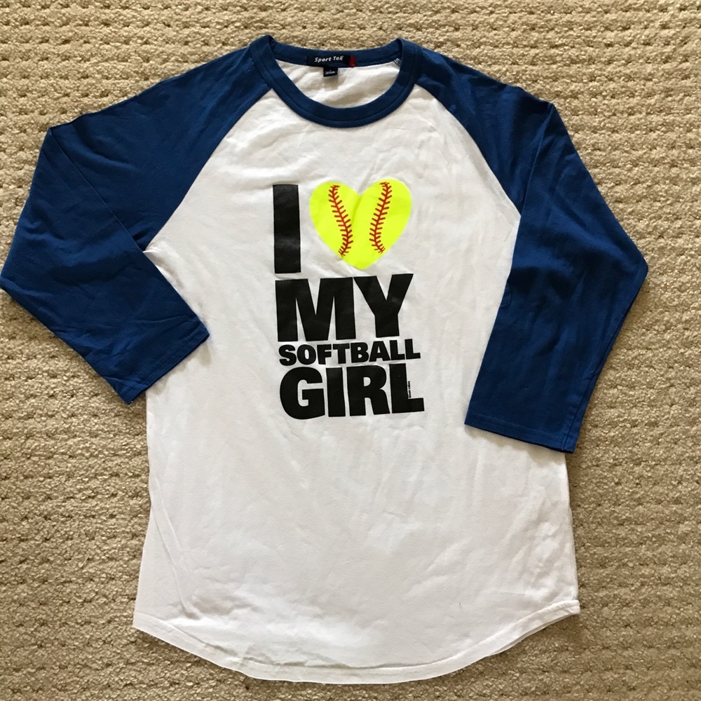 Softball girl classic BLUE raglan