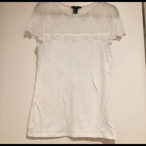 Lace white top