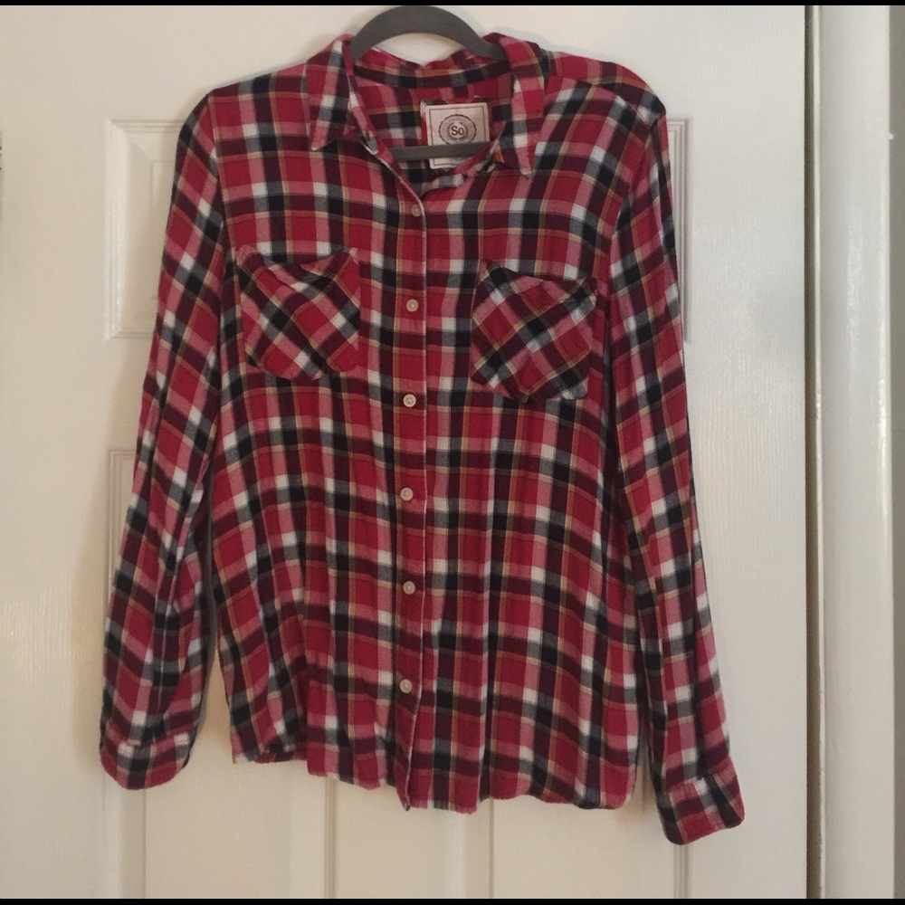 Soft flannel button up shirt