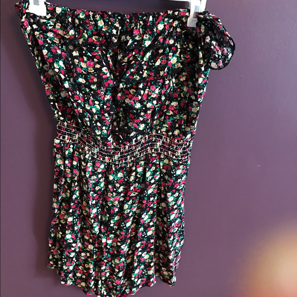 Floral Romper Strapless XL