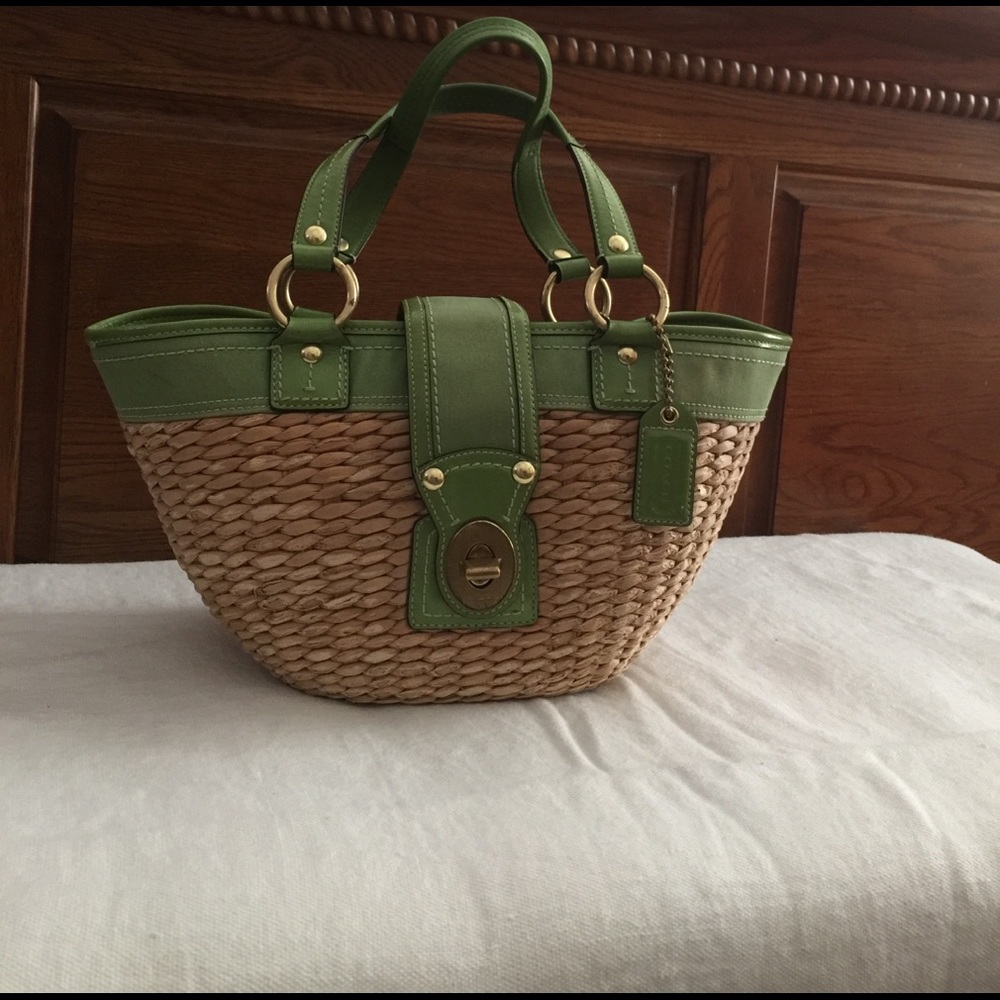 Coach Straw Basket tote