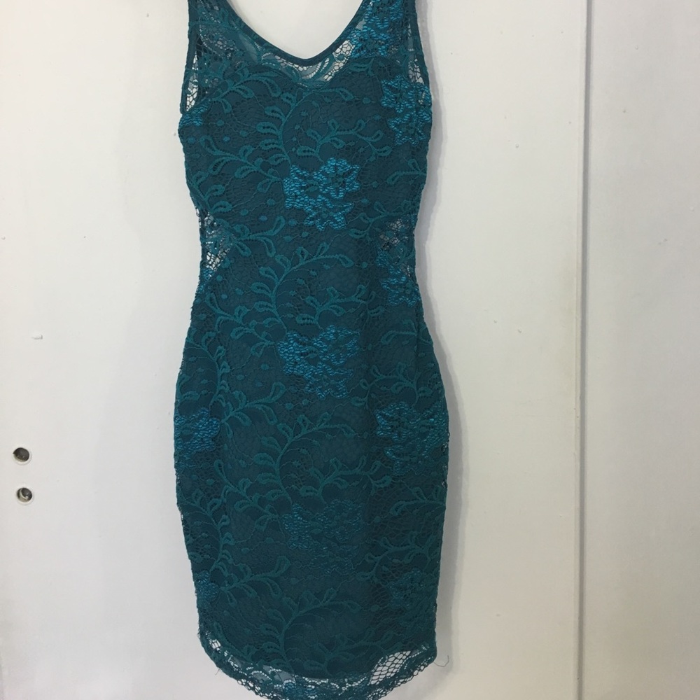 Green Lace Skin Tight Dress