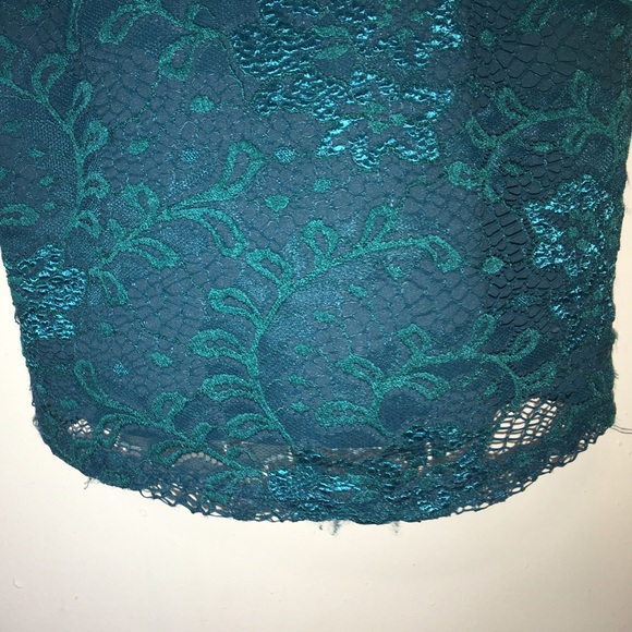 Green Lace Skin Tight Dress - Picture 3 of 5