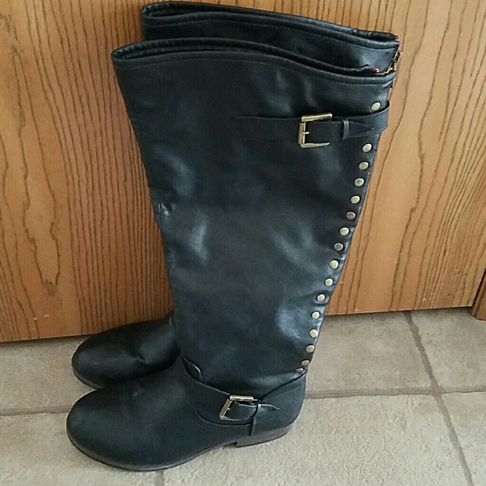 Black extra wide Calf boots