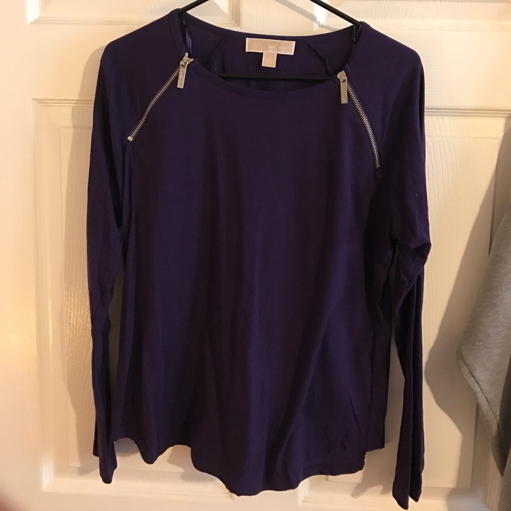 Purple Michael Kors Zipper Shirt