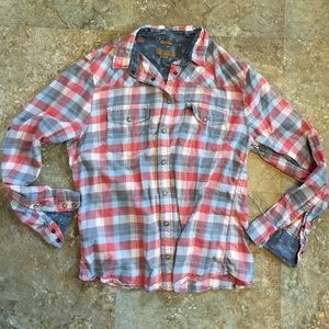 Coral Flannel Shirt