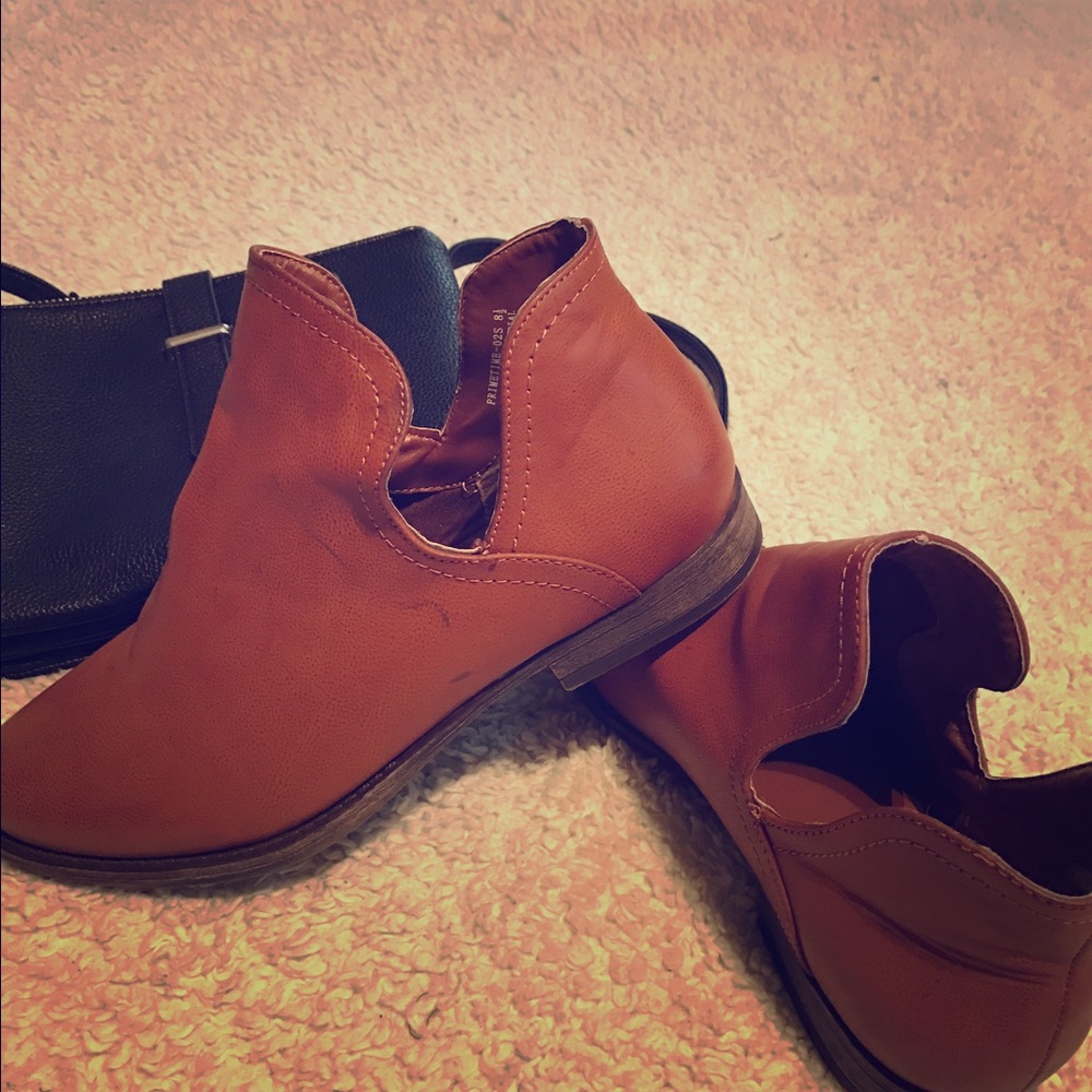 Brown booties