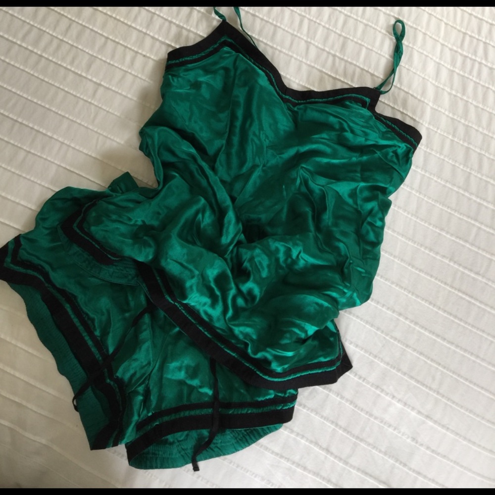Emerald green Tory Burch Camisole and Shorts