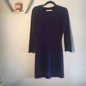 Madewell (Hi-Line) navy blue long sleeve dress