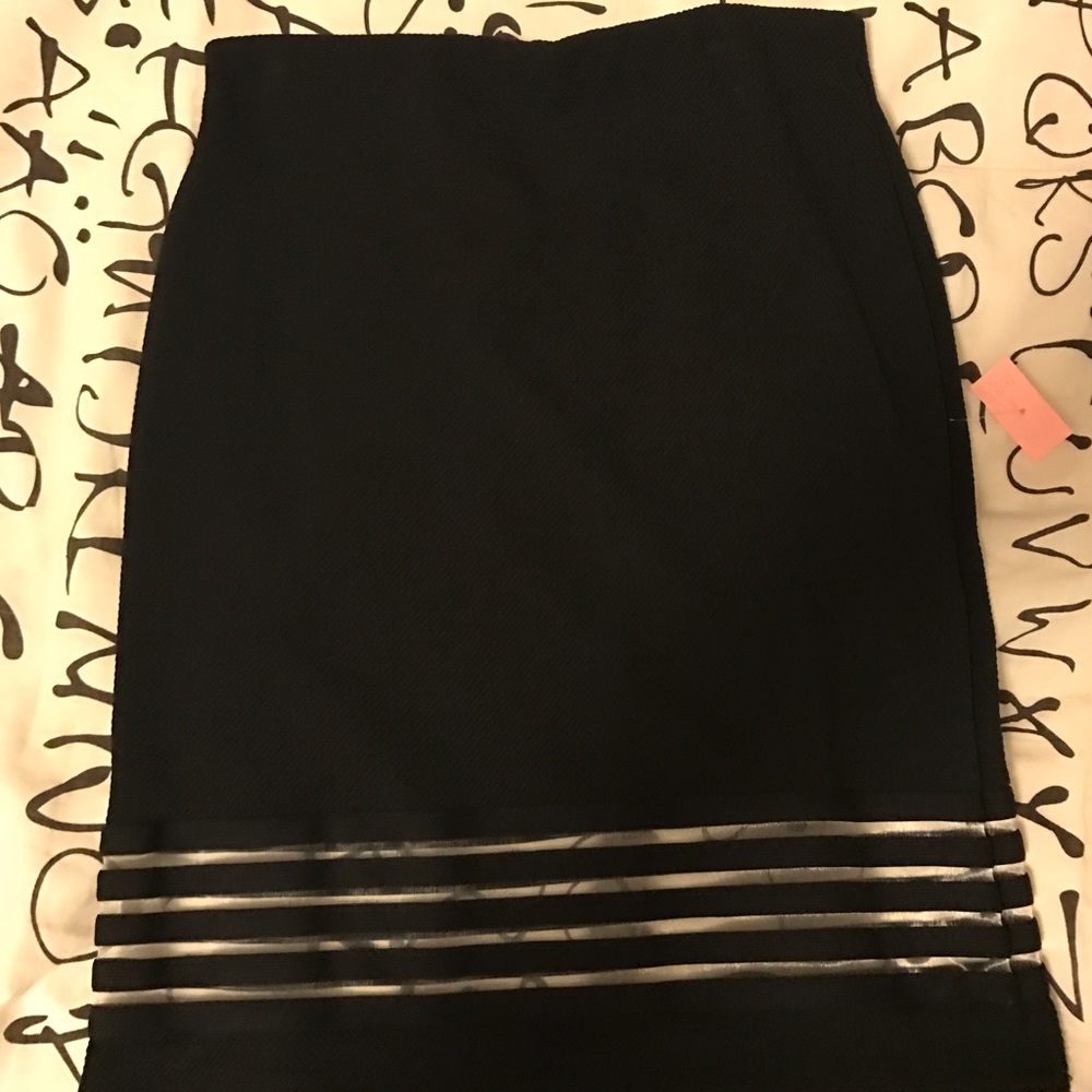Black pencil skirt