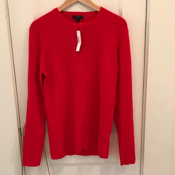 J. Crew Sweaters - NWT JCREW ribbed sweater, vibrant red